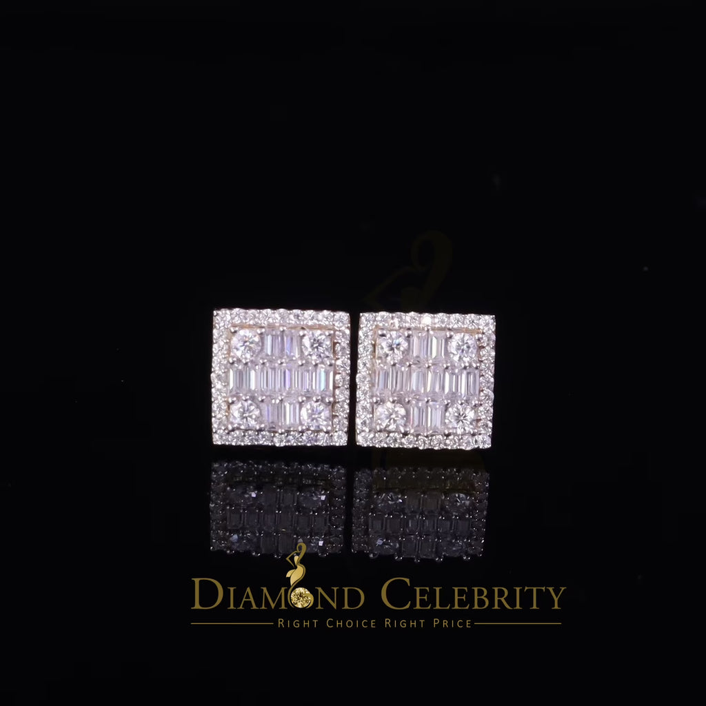925 Silver Square Stud Earrings E84355