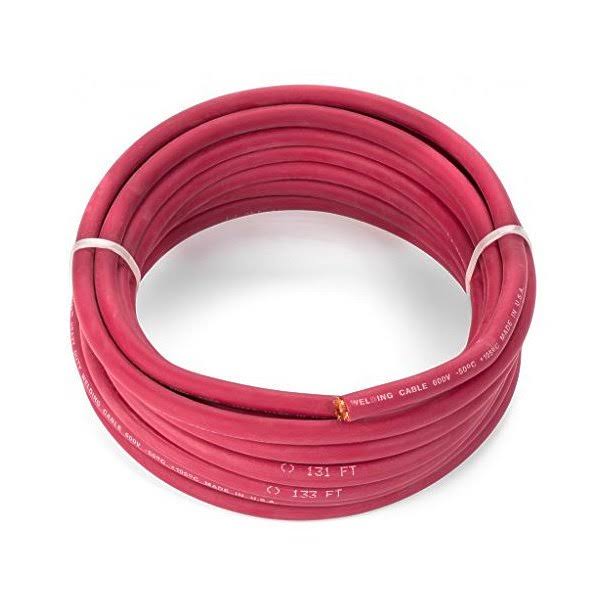 2 Gauge Extra Flexible Welding Cable 600 Volt Red 25 Feet M8296