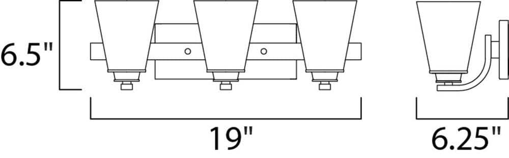 3-Light Bath Vanity Satin Nickel X1536