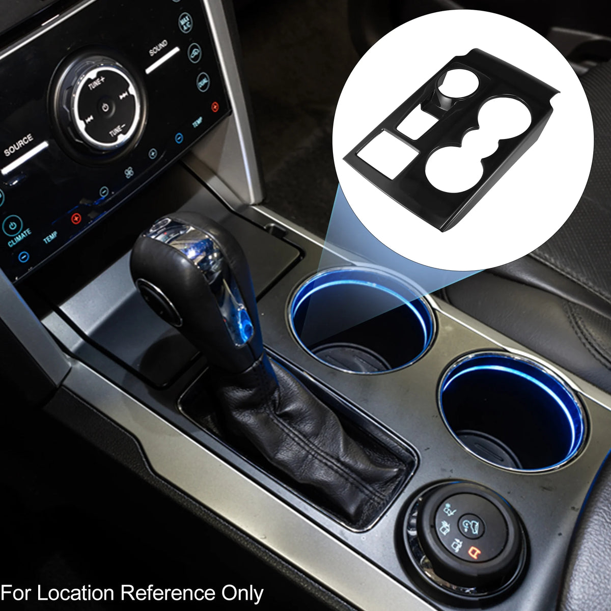 Black Gear Shift Panel Trim Cover Sticker Decal G18019