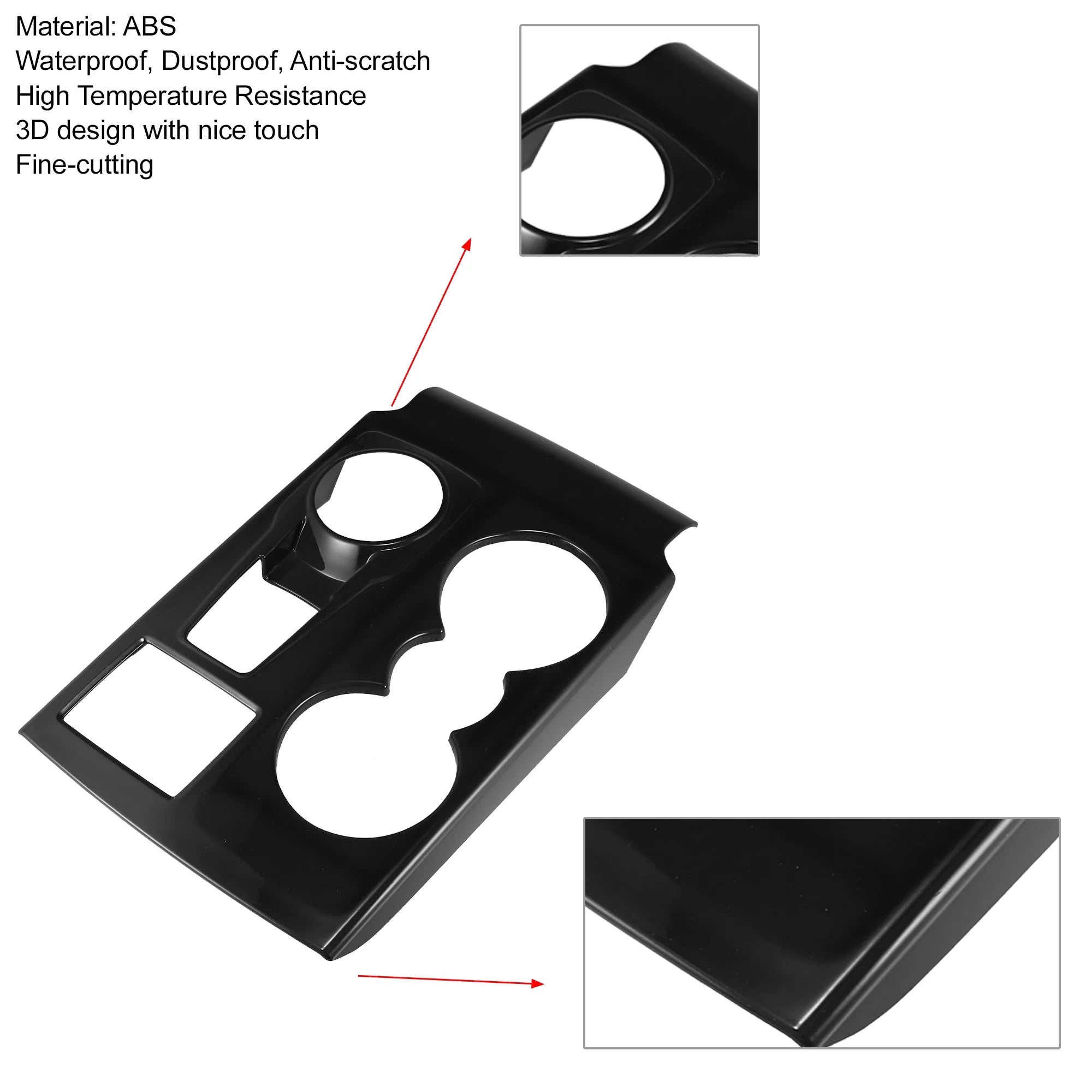 Black Gear Shift Panel Trim Cover Sticker Decal G18019
