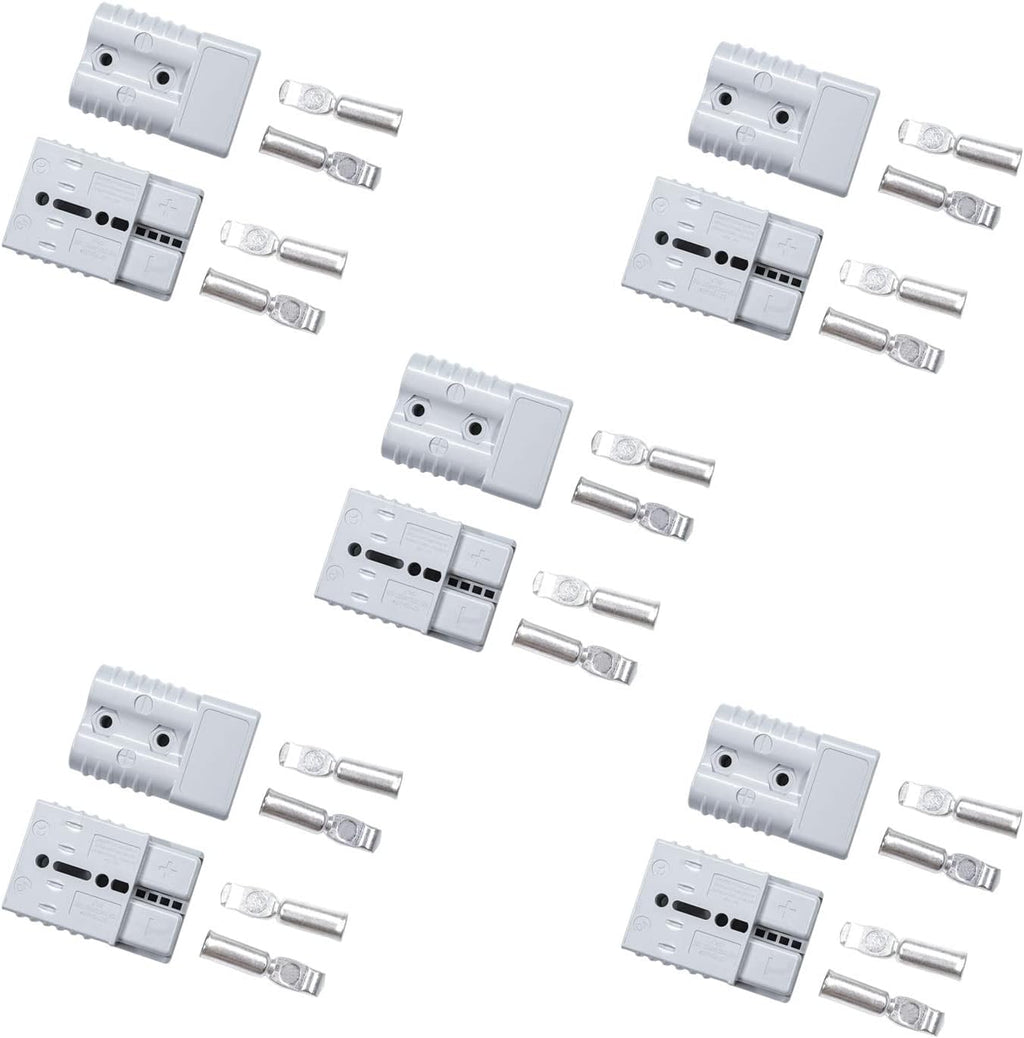 10 Pcs 1/0 Gauge 175A Battery Quick Connect/Disconnect with Handle, Grey Pack of 2 H7268