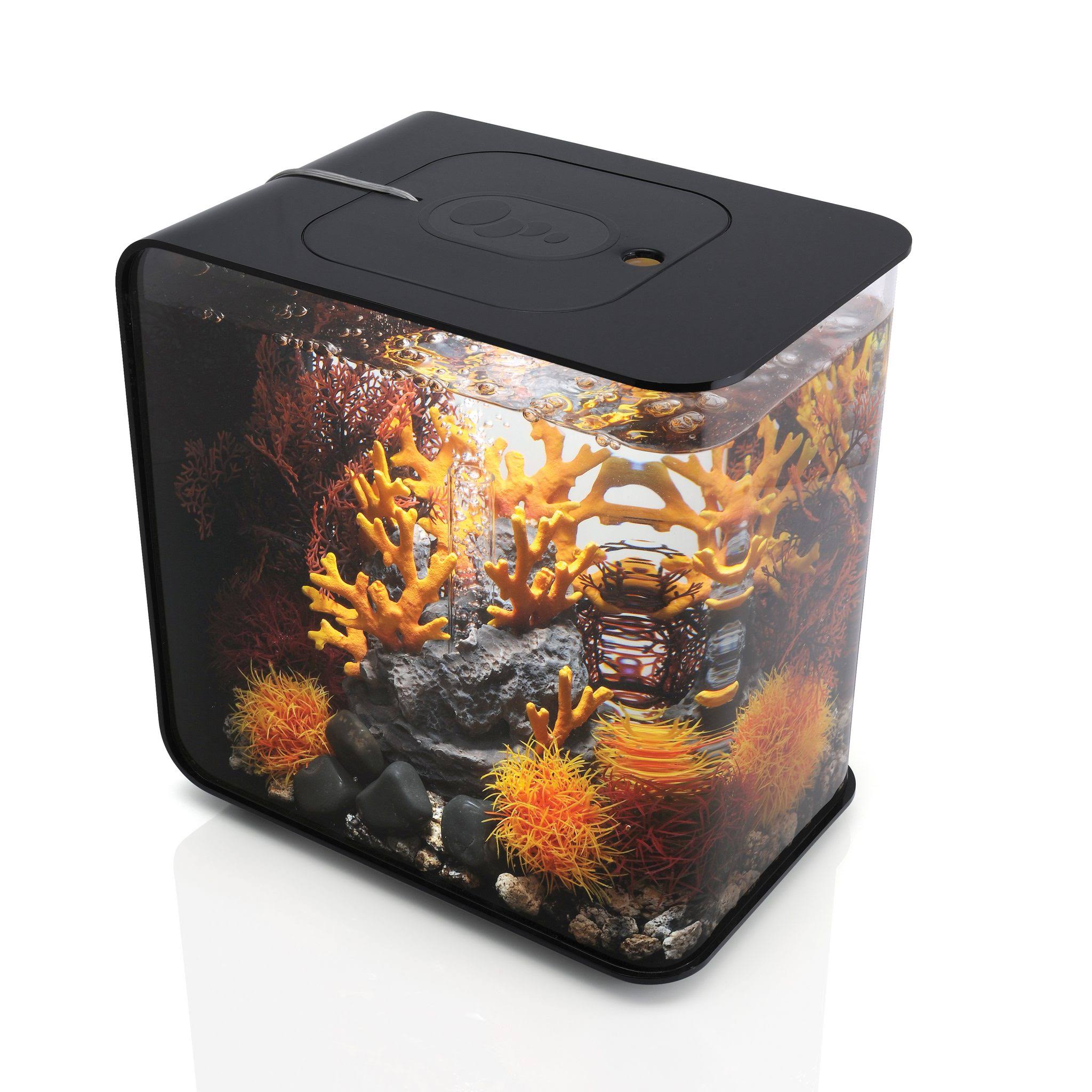 4 Gallon Black Aquarium with LED Light U1015