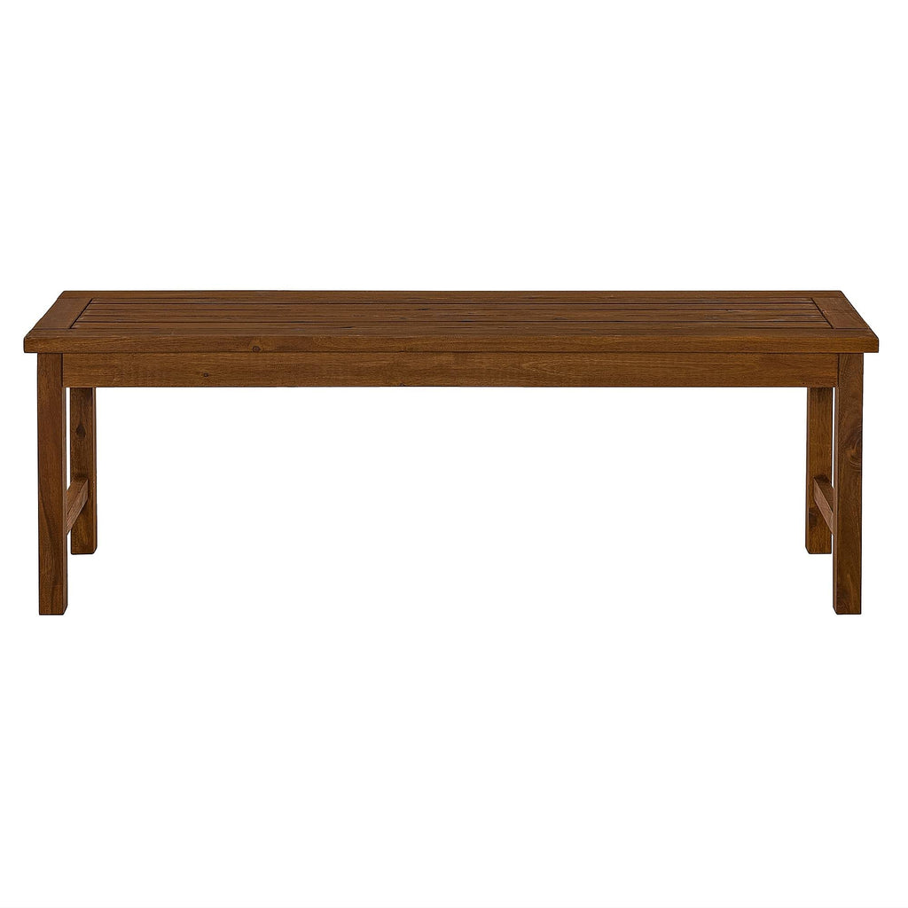 Dark Brown Acacia Wood Patio Bench E722522