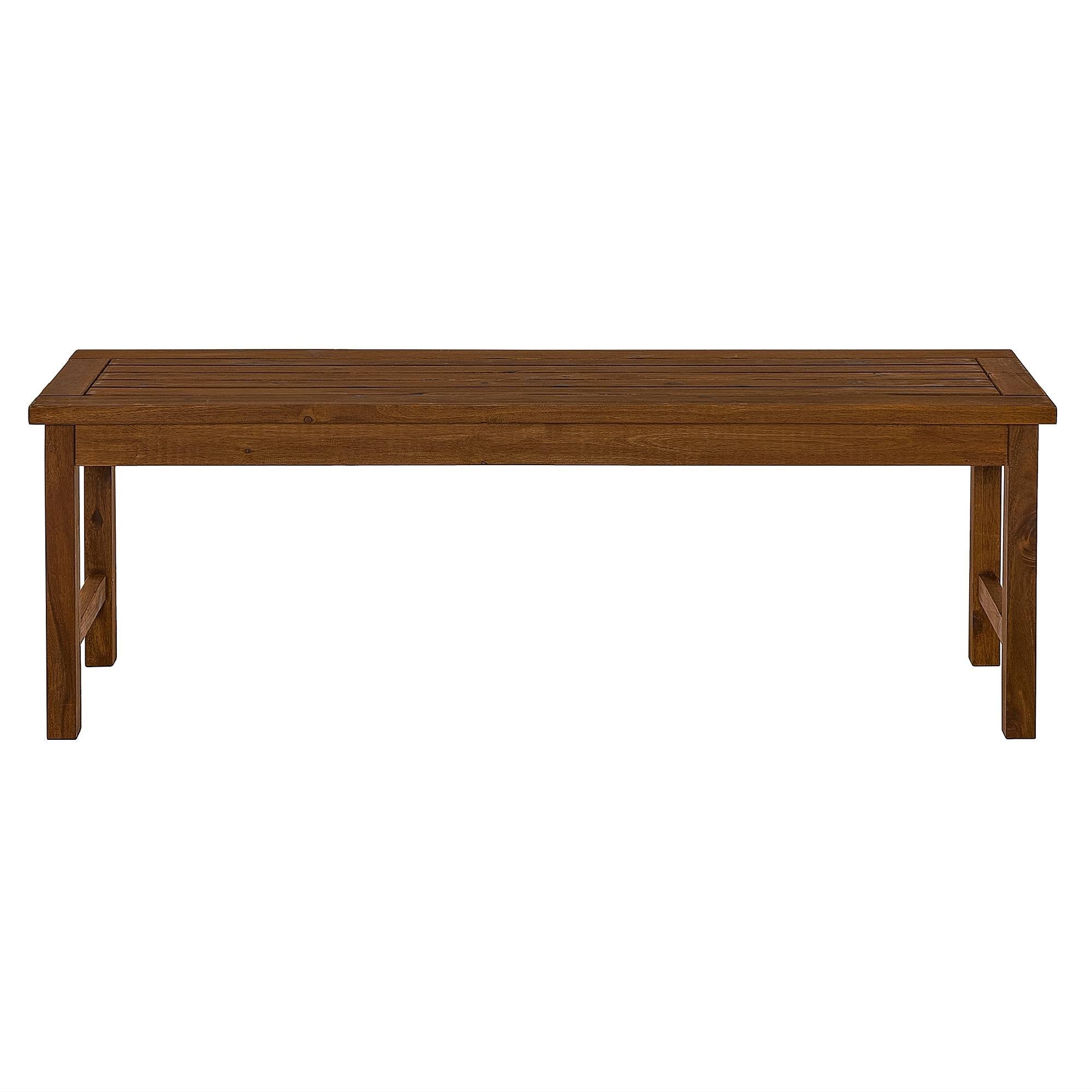 Dark Brown Acacia Wood Patio Bench E722522