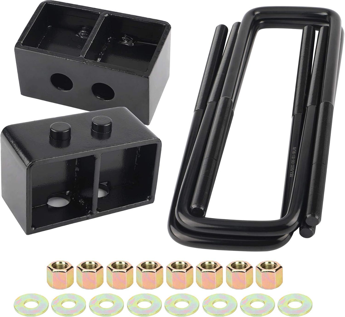 3" Rear Leveling Lift Block Kits Square U-Bolts Pickup Pack of 2 C2665