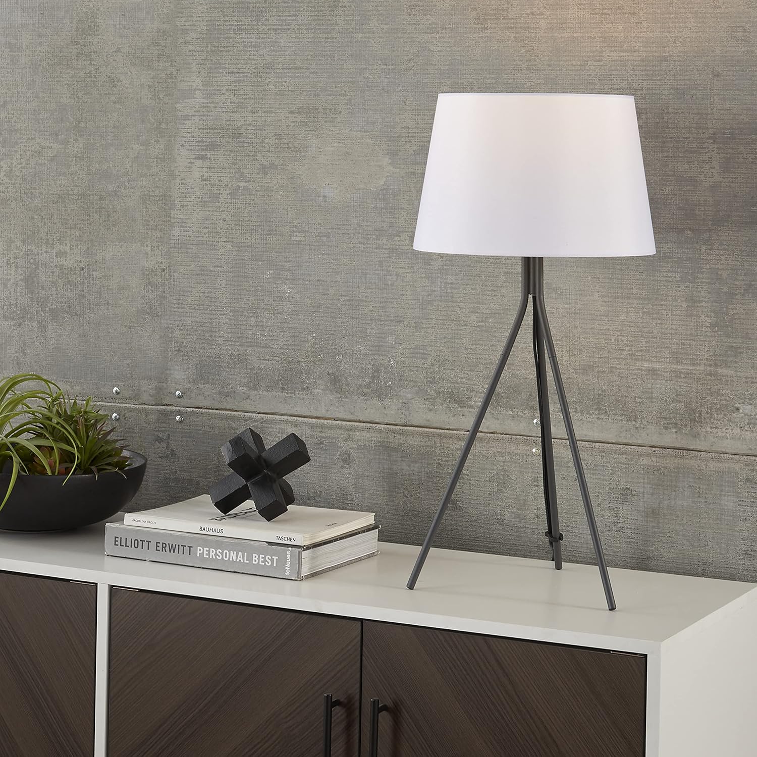 Greyish Black Metal Tripod Lamp X727786