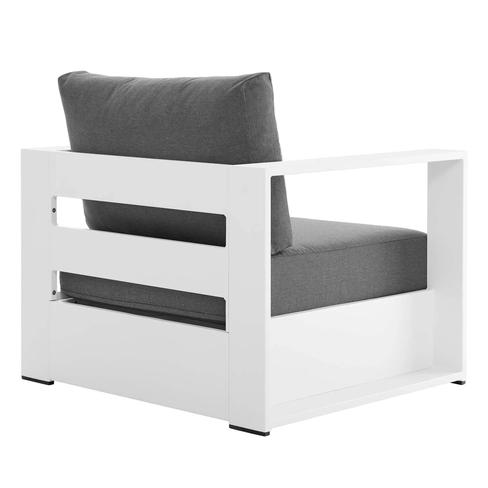 White Powder-Coated Aluminum Armchair E9552
