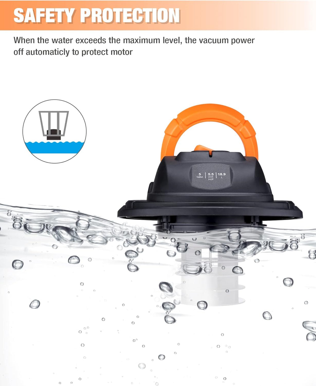 5.5 HP 5 Gallon Wet Dry Vacuum Pack of 2 U73026