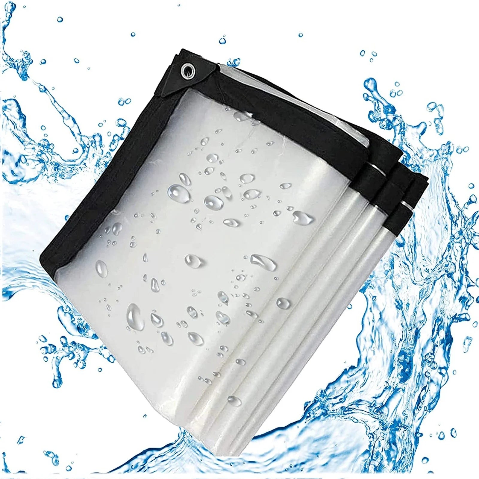 7x7 Ft Heavy Duty Waterproof PVC Transparent Tarpaulin U3860