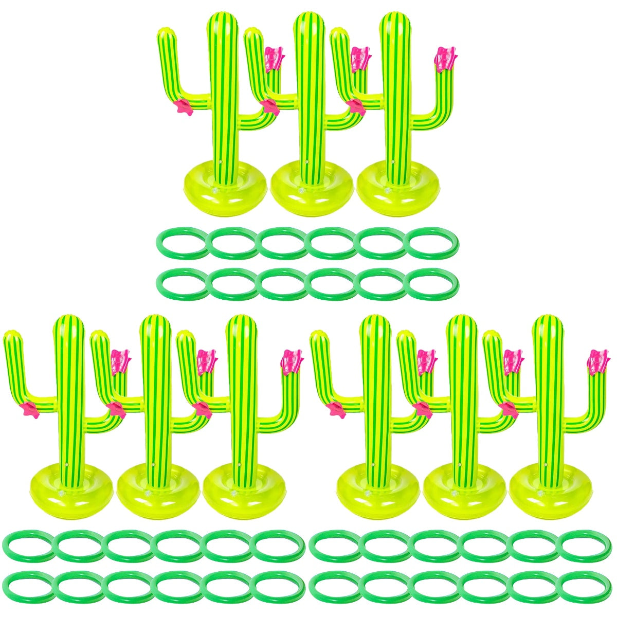 Cactus Ring Toys Inflatable Plushies Pvc W44349