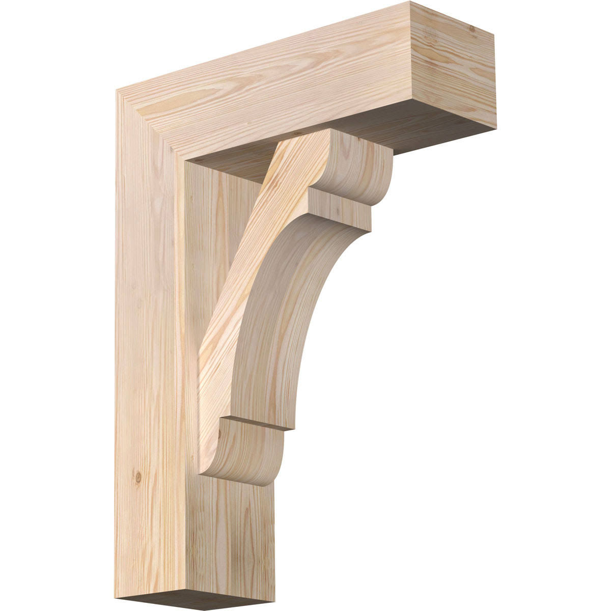 Douglas Fir Smooth Bracket with Offset Brace H623038