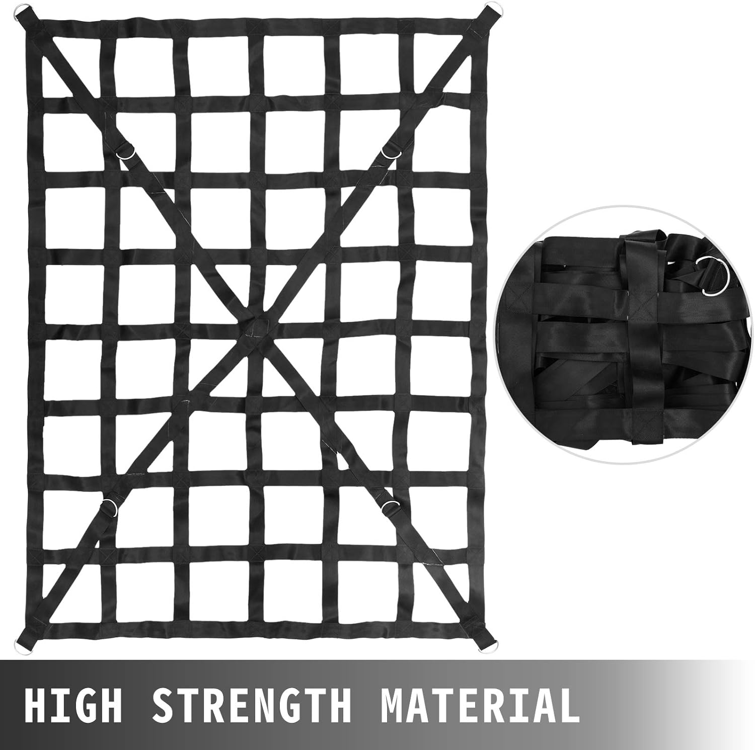 50 x 66 Cargo Net with Cam Buckles & S-Hooks, Heavy Duty Pickup Truck Cargo Net, Pack of 2 X2842