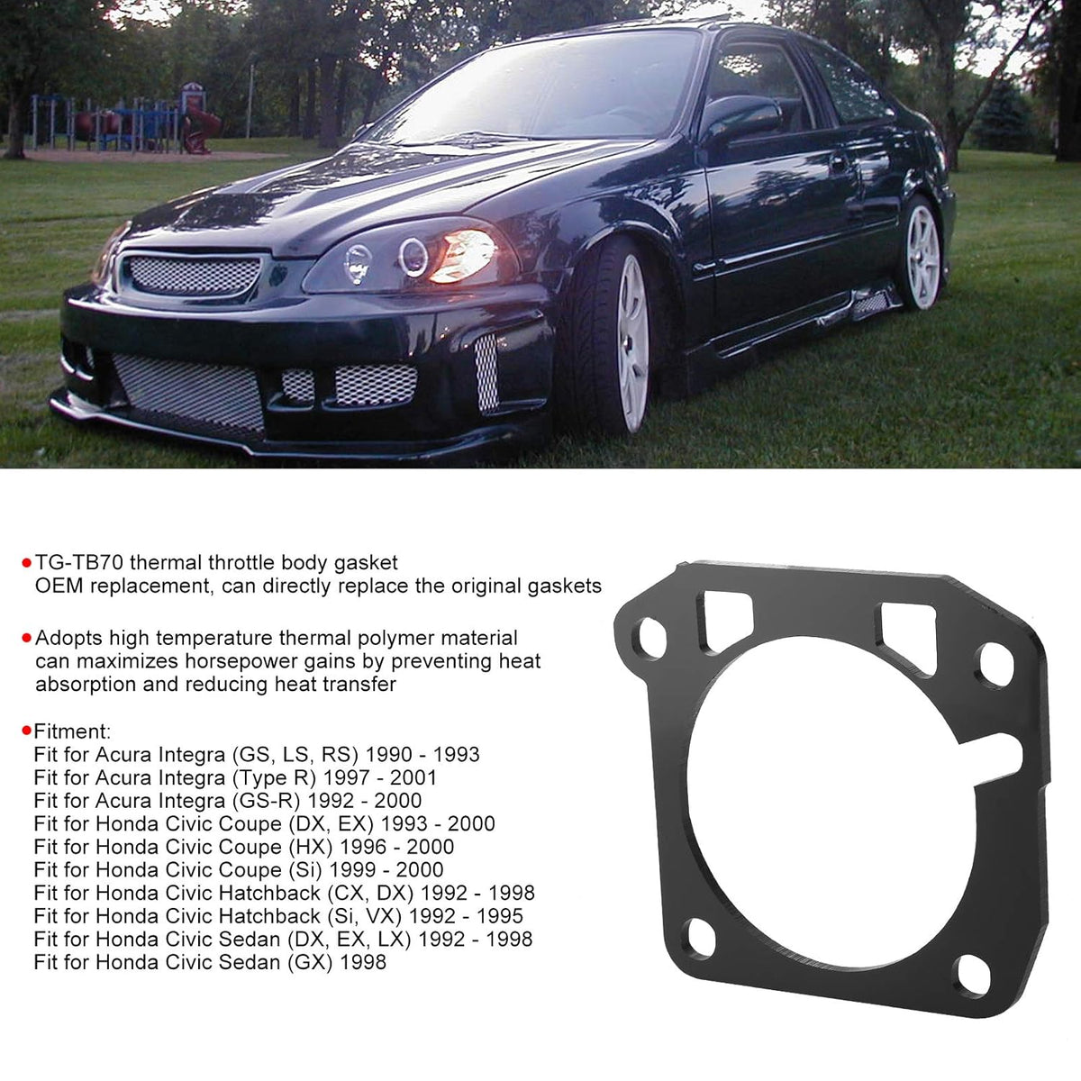 Throttle Body Gasket 70mm Engine Seal Gasket J5904