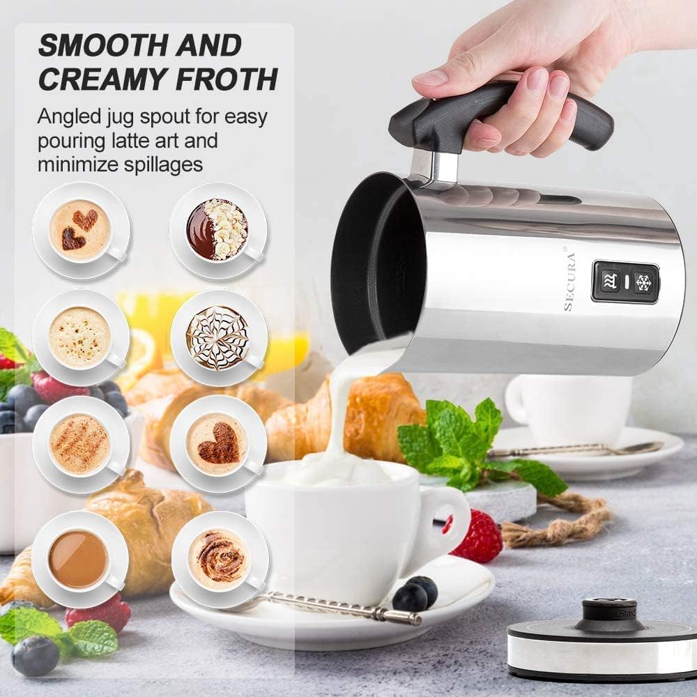Stainless Steel Electric Milk Frother with Silicone Spatula, Pack of 2 W96672