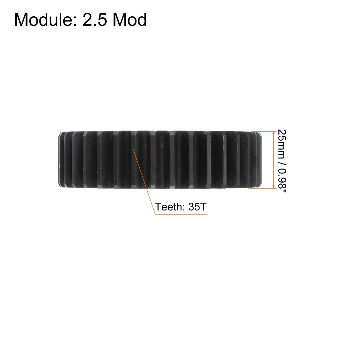 Straight Spur Gear 35T 2.5 Module 45# Steel E13127