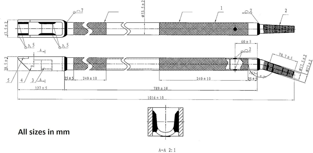 39.5" Combination Winch Bar, Chrome (10 Pack) U765