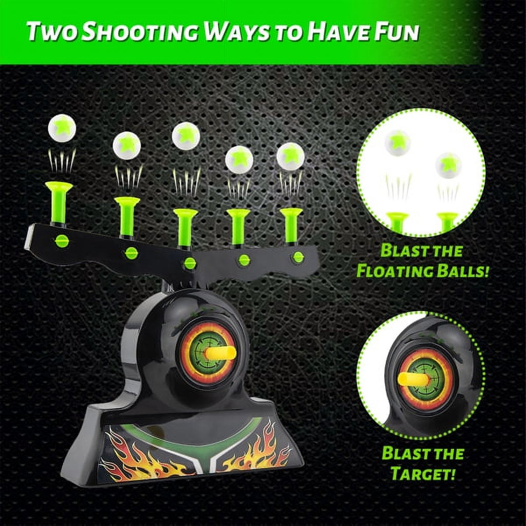 Glow in The Dark Floating Ball Target Practice Toys for Kids Boys with 10 Soft Foam Balls 3 Darts X4376