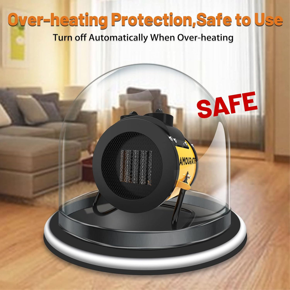 1500W Portable Electric Space Heater with Thermostat, Pack of 2 O21944