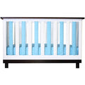 Vertical Wonder Bumpers Aqua & White Reversible Cotton U3995