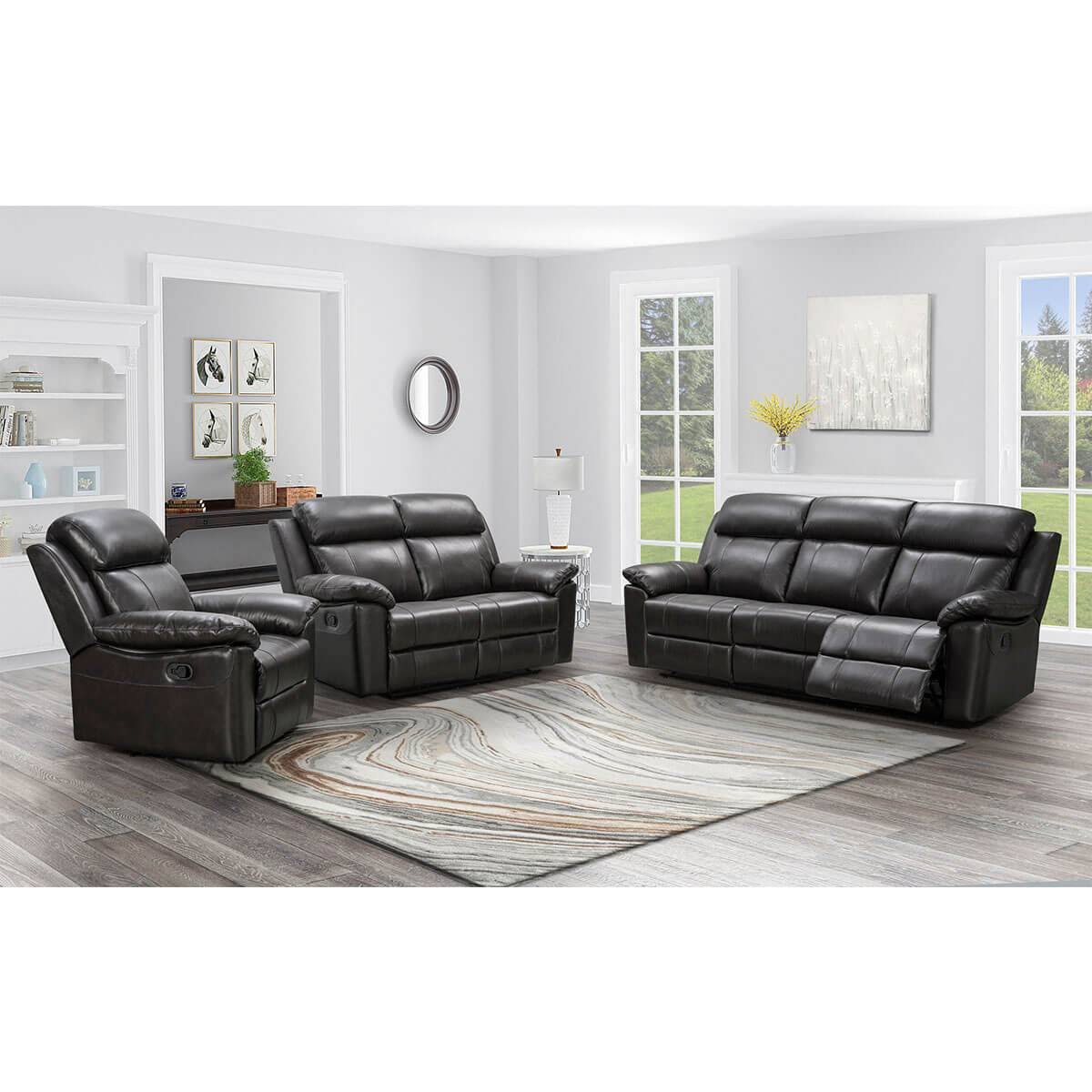 Dark Brown Top Grain Leather Recliner R502