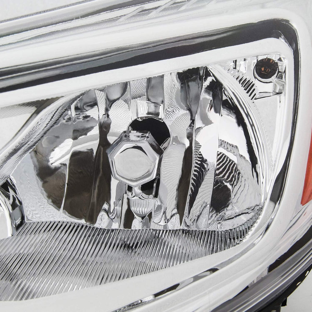 Chrome Trim Halogen Headlights Pair Y4437