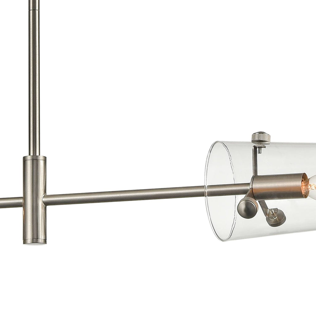 2-Light Island Satin Nickel Clear Glass I26642