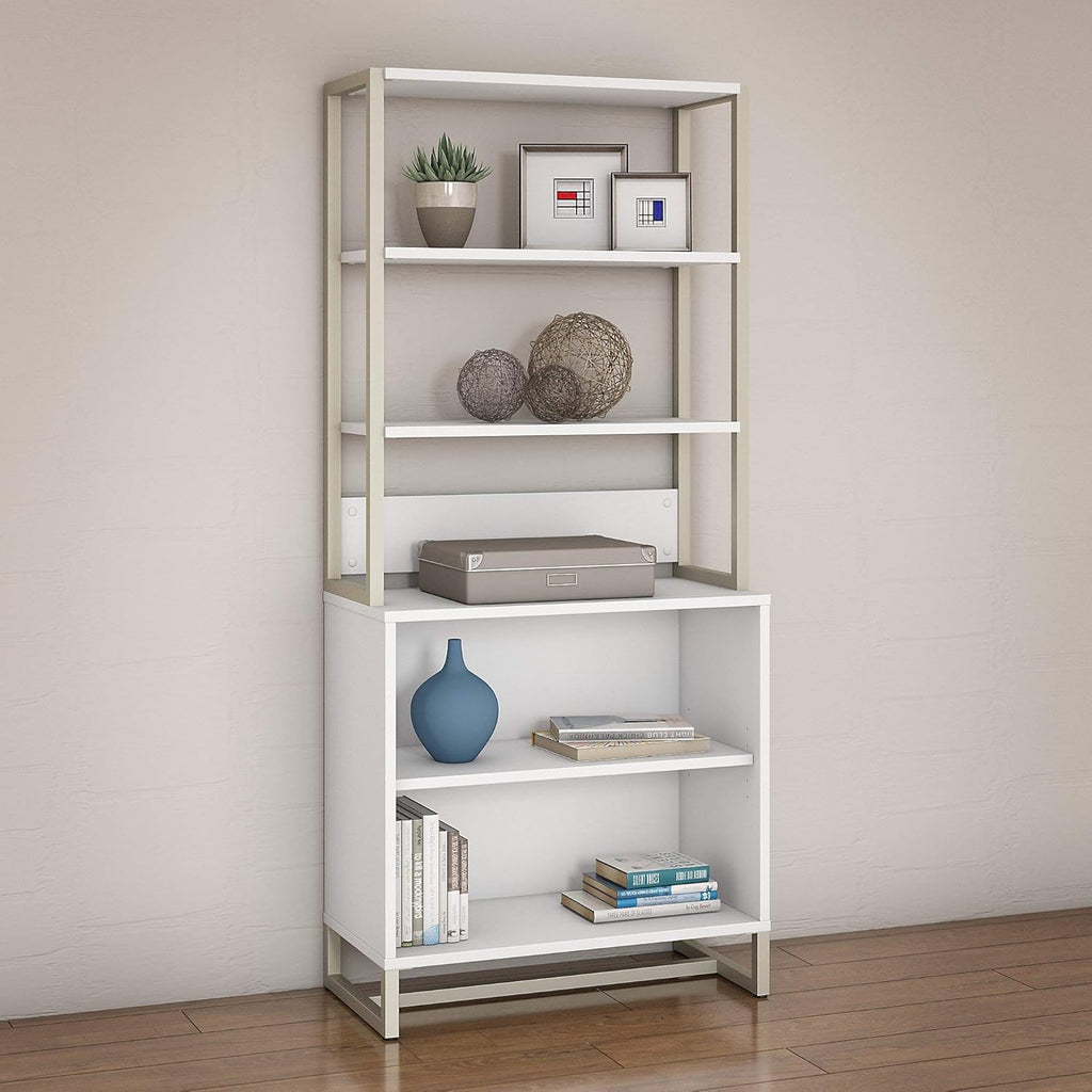 White Bookcase with Hutch Y736690