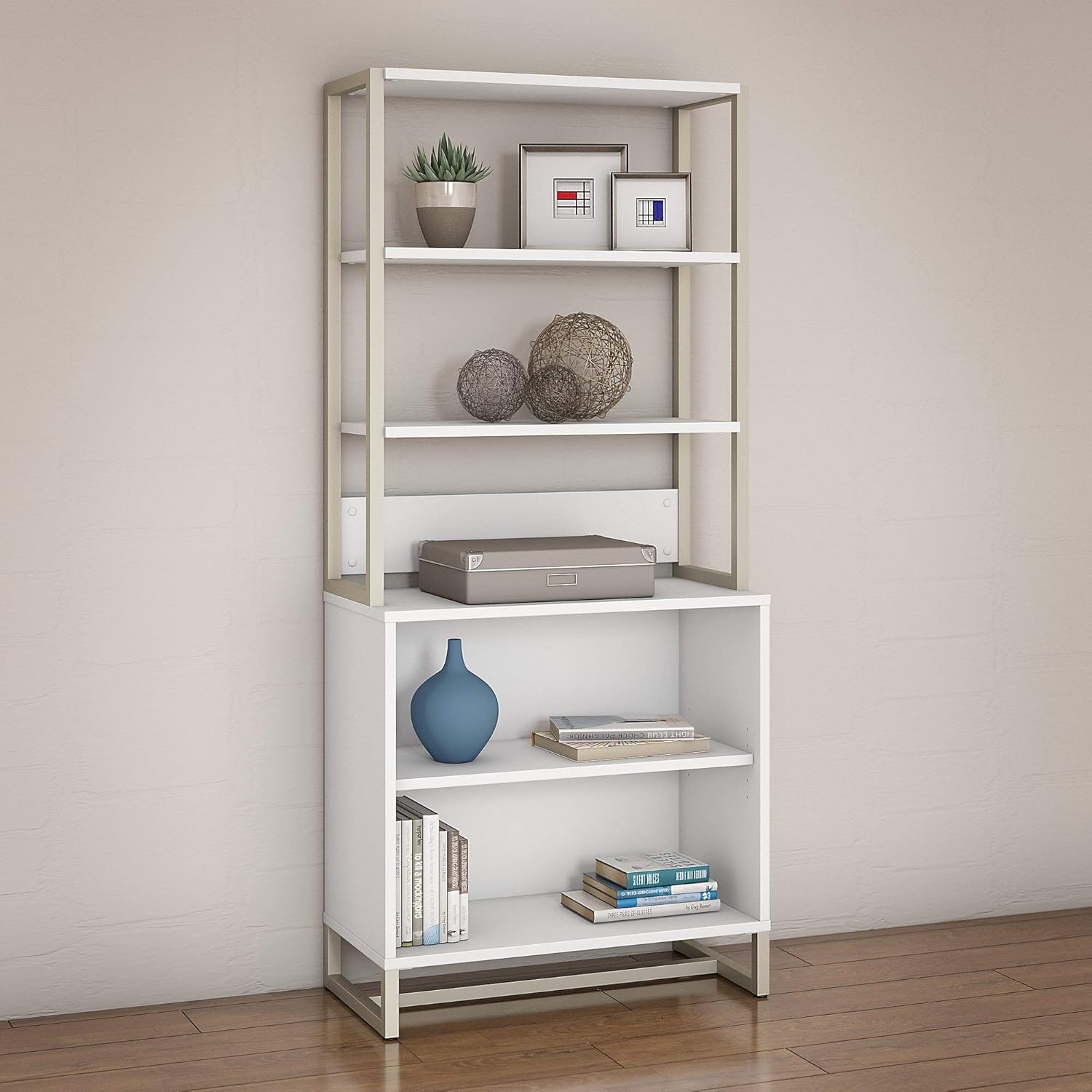 White Bookcase with Hutch Y736690
