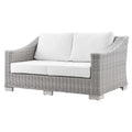 Light Grey Rattan Loveseat Sofa J8725