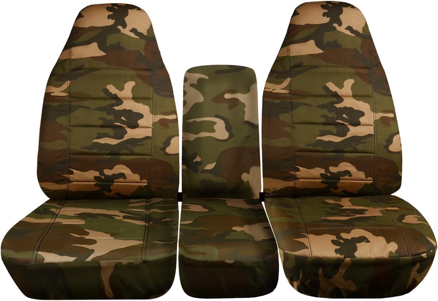 Camo Truck Seat Covers for 2002-2005 Dodge Ram Front 40/20/40 Split Bench with Center Console W4167