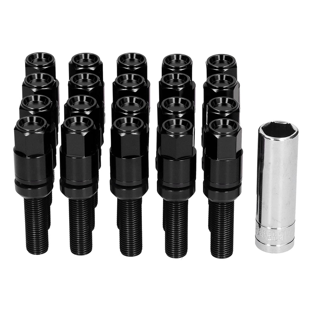 20PCS M14x1.5 Steel 28mm Thread Lug Bolts with Sleeve G503693