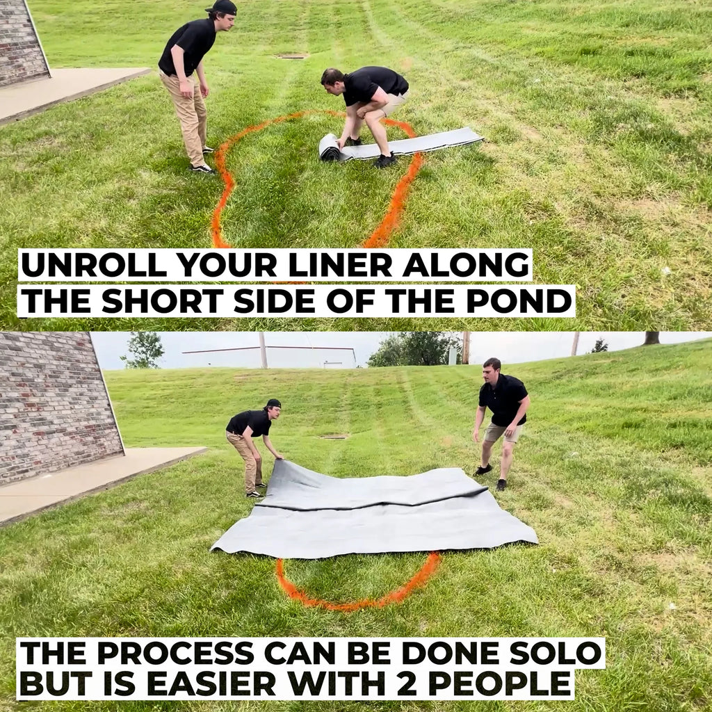 20 ft. x 40 ft. 45 Mil EPDM Rubber Pond Liner and Underlayment Combo G4372