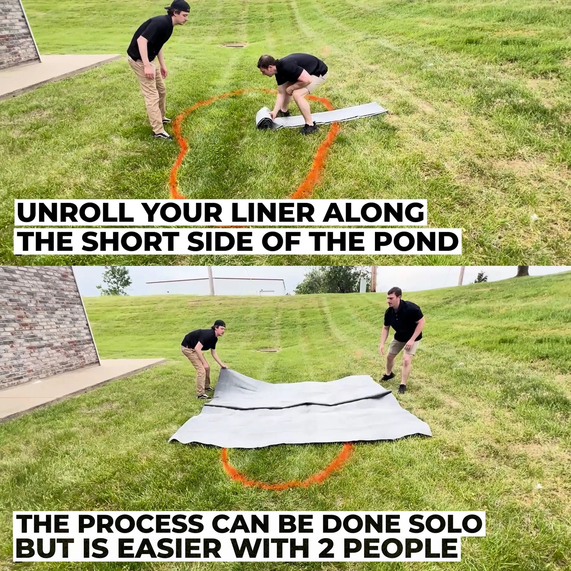 20 ft. x 40 ft. 45 Mil EPDM Rubber Pond Liner and Underlayment Combo G4372