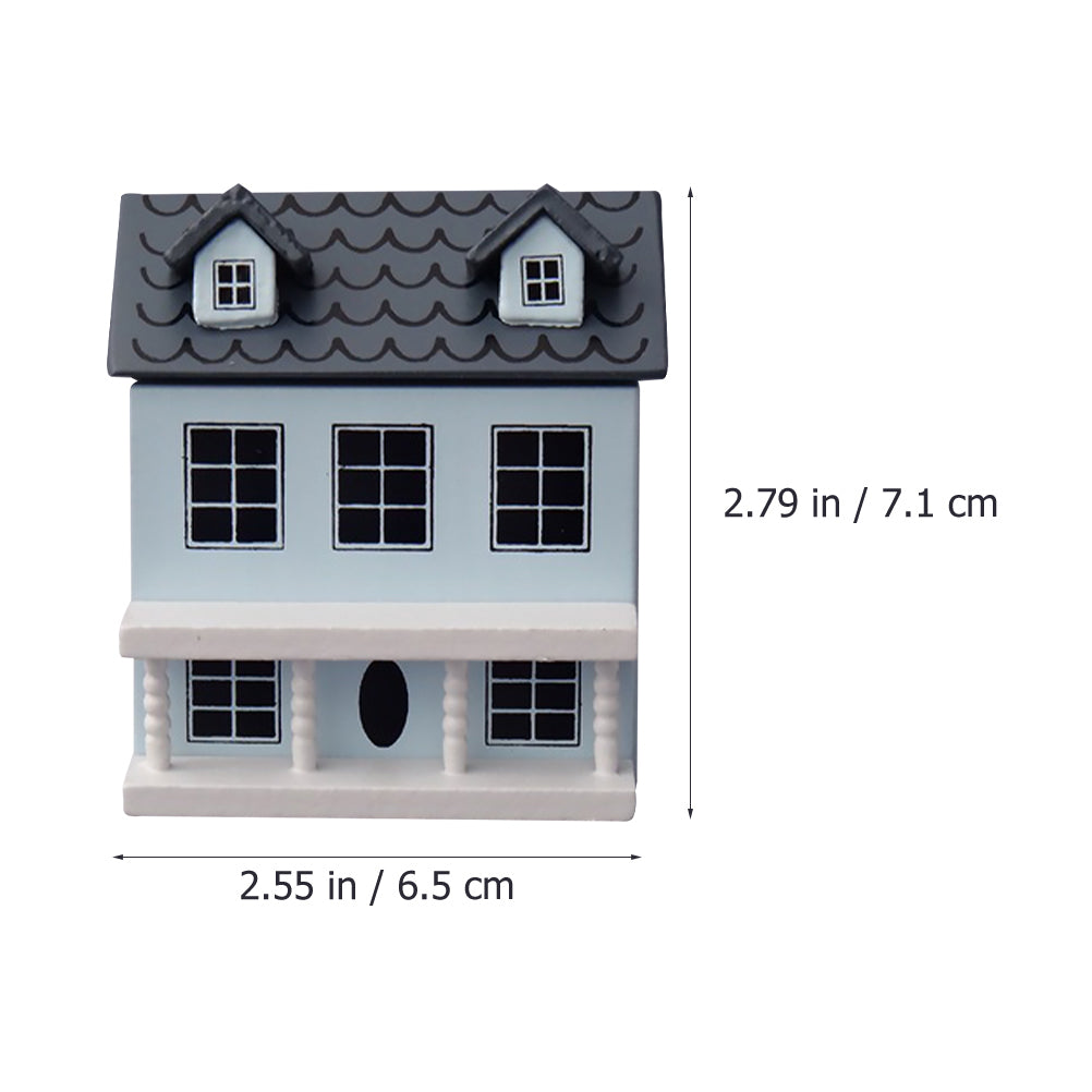 2pcs Wood Miniature House Ornament V305367