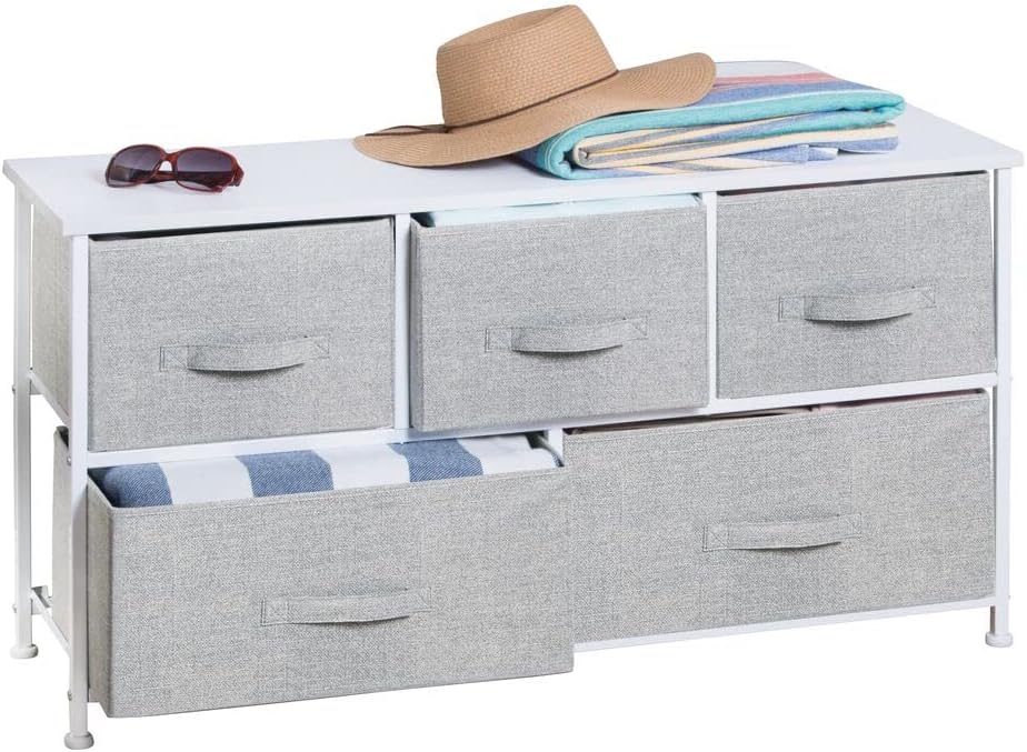 Gray 5 Drawer Fabric Dresser D964284