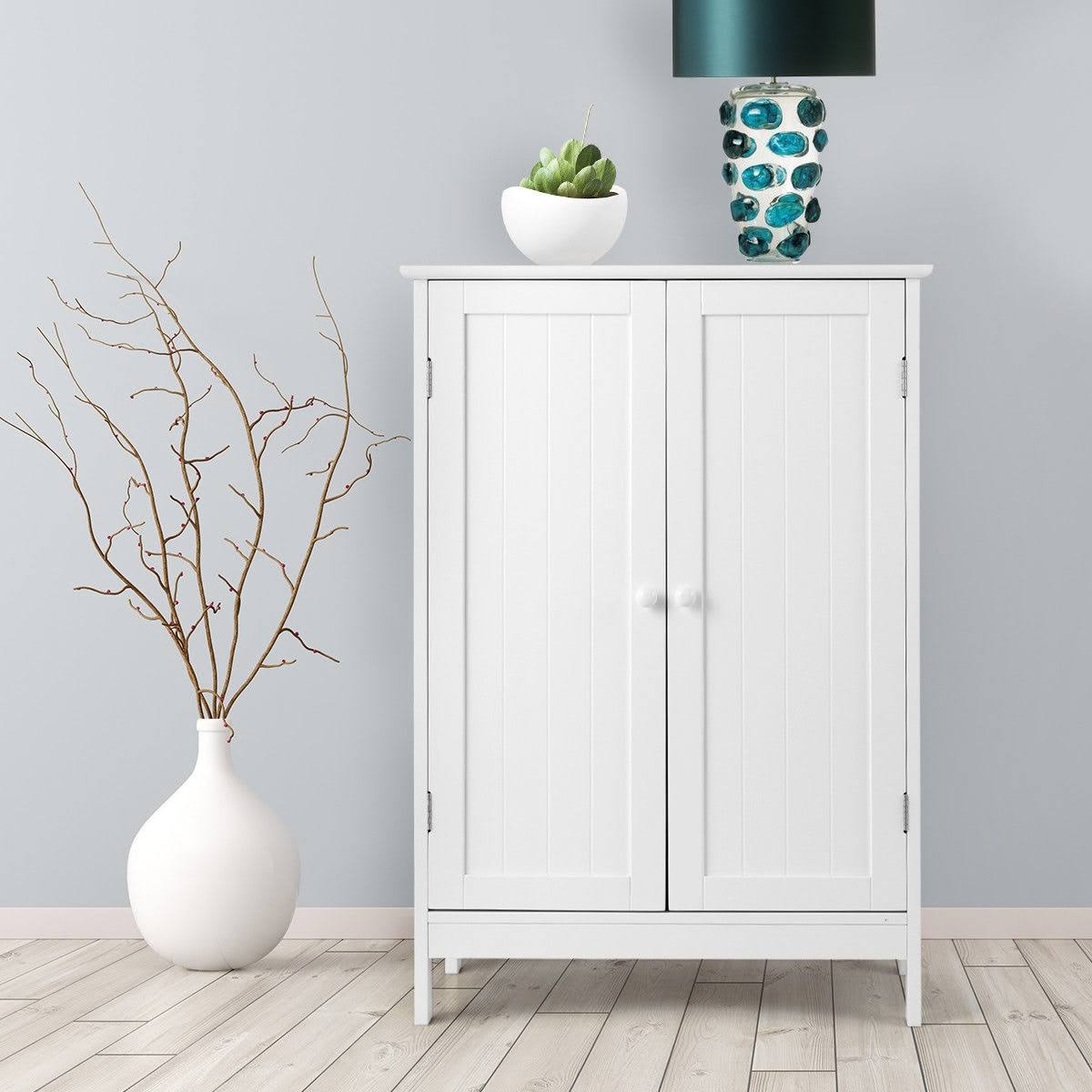 Bathroom Floor Storage Double Door Cabinet X4717