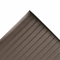 Anti-Fatigue Mat, 3 ft W x 60 ft L x 3/8 in, PVC Foam, Ribbed, Black M8673