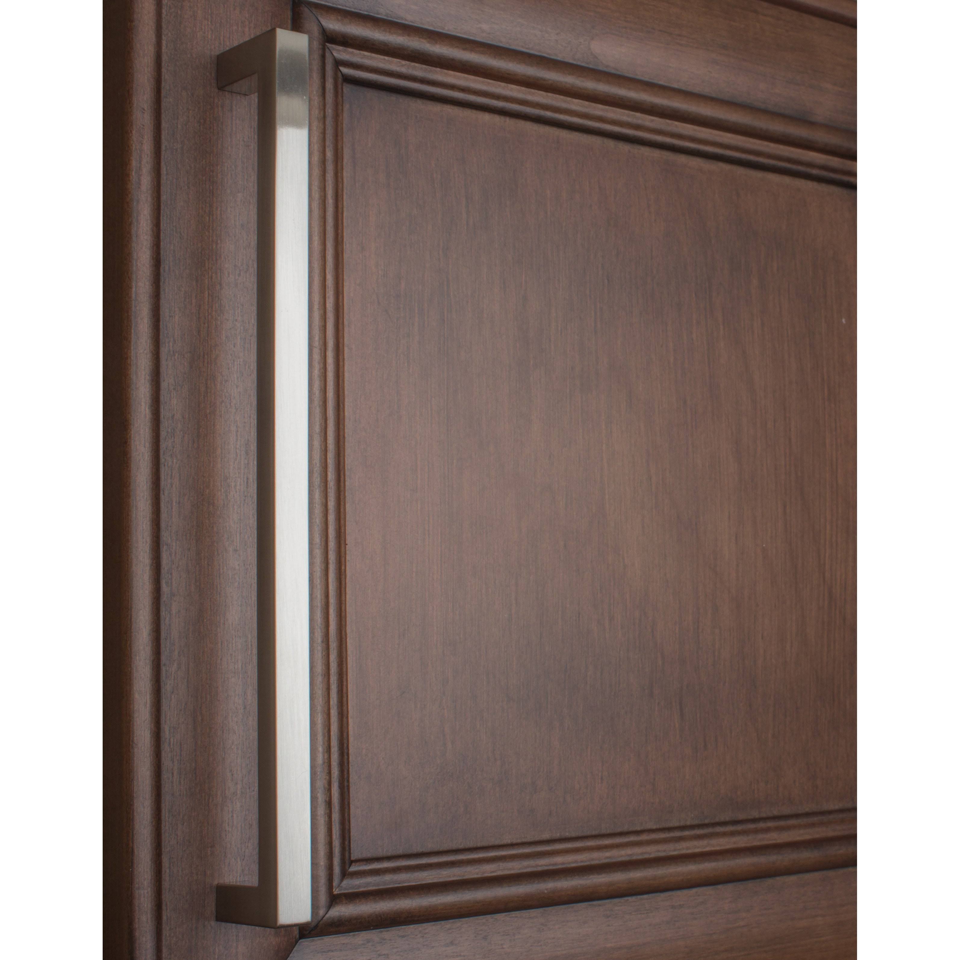 8.75-Inch Solid Square Cabinet Bar Pull Handle Satin Nickel - Pack of 25 Y4692