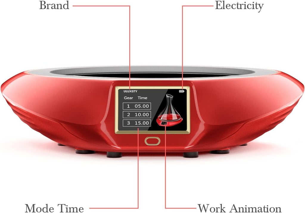 Electric Decanter Wine Aerator Automatic Carafe Shaker Dispenser Whiskey Decanter with USB Rechargeable Battery Base Only Pack of 2 S769