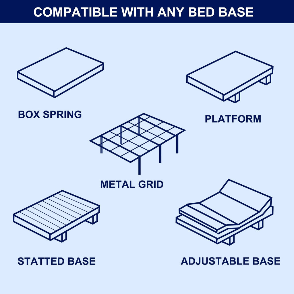 Queen Gel-Infused Memory Foam Mattress Topper with Cover V808
