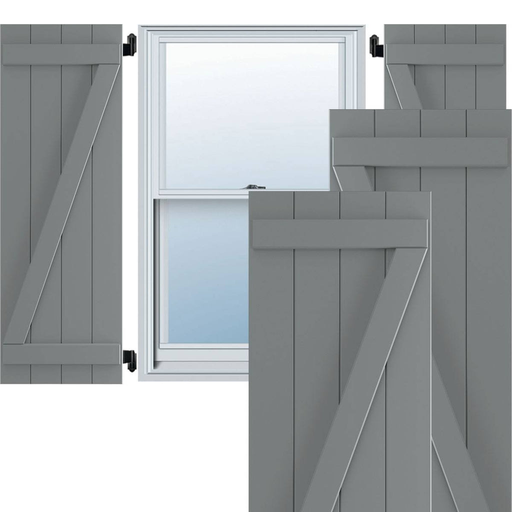 Ocean Swell PVC Board-n-Batten Shutters F835083