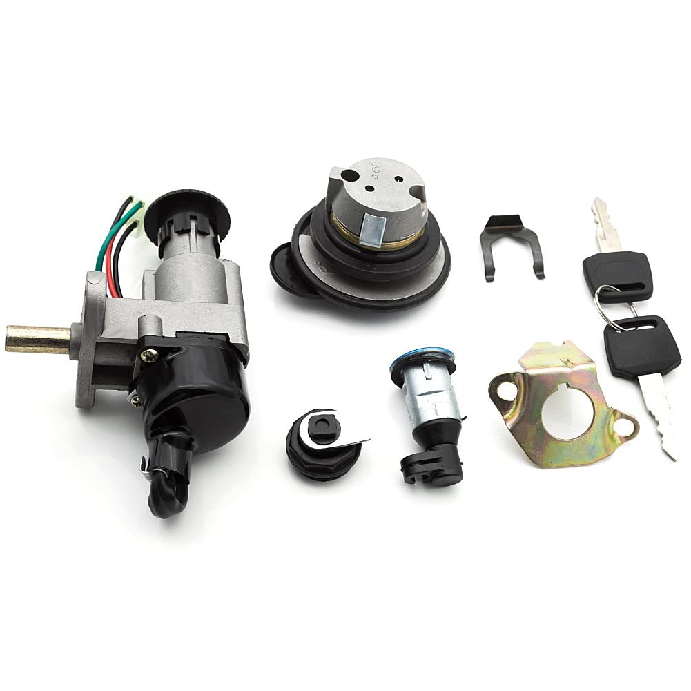 Motorcycle Ignition Switch Fuel Gas Cap Cover Seat Key Lock Set for Scooter GY6 50cc 150cc H668