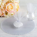 25 Pk 9" White Tulle Circles P5728
