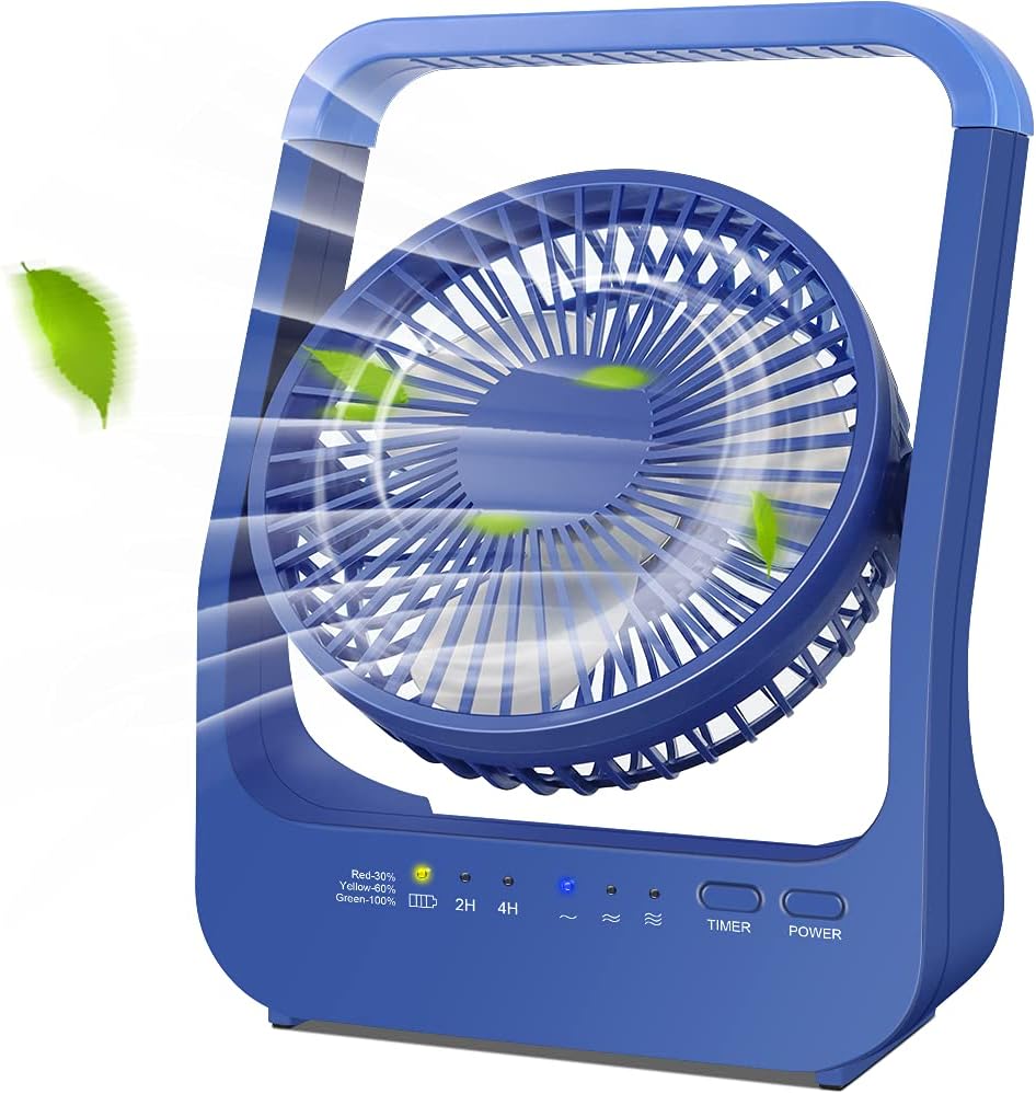 Rechargeable Portable USB Desk Fan with Timer P61203
