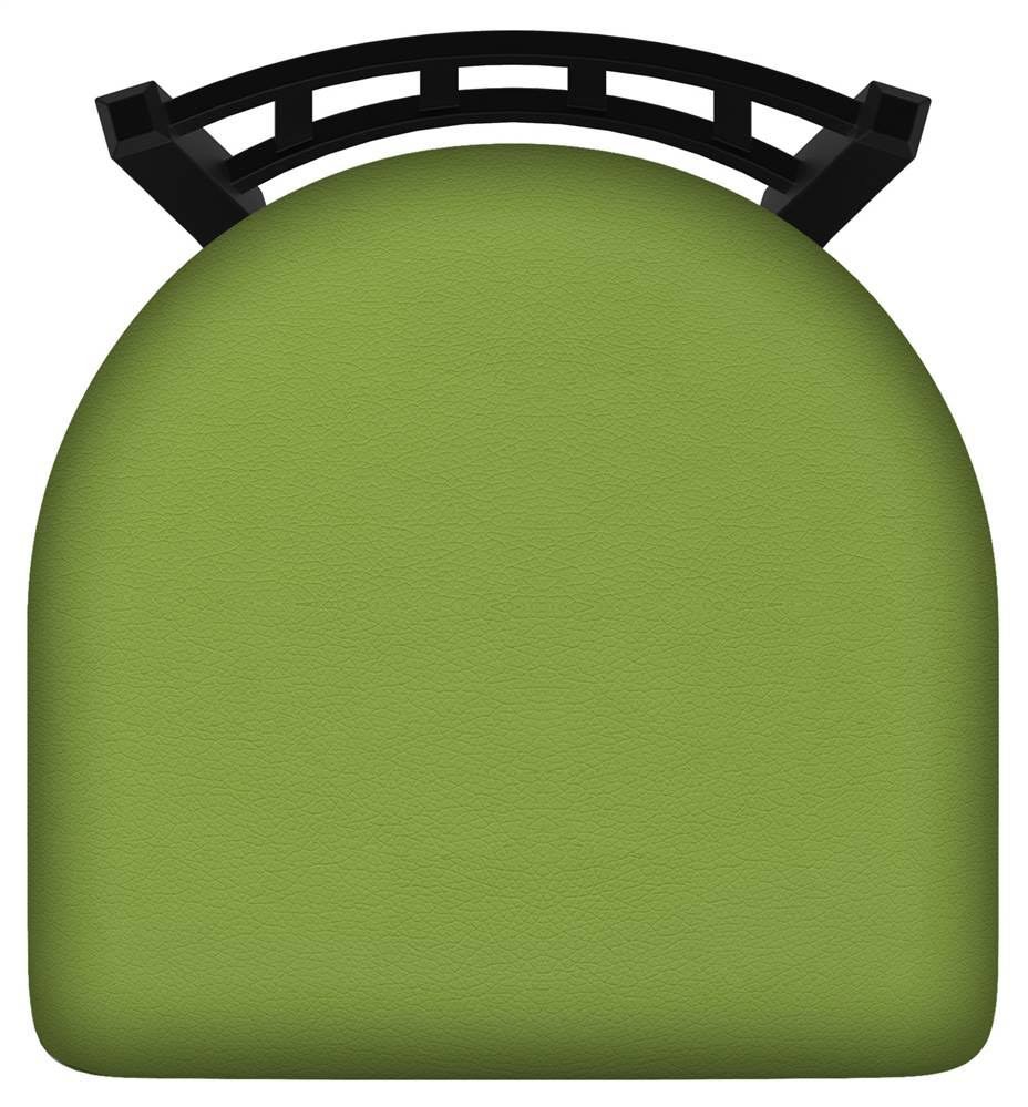 Swivel Bar Stool with Black Wrinkle Finish and Kiwi Green Seat M57384