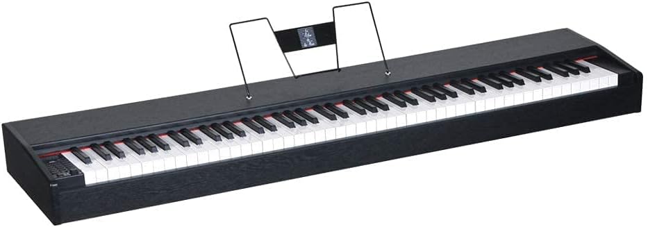 88 Key Digital Piano Electric Piano with Sustain Pedal, Power Adapter, Headphone Q205086