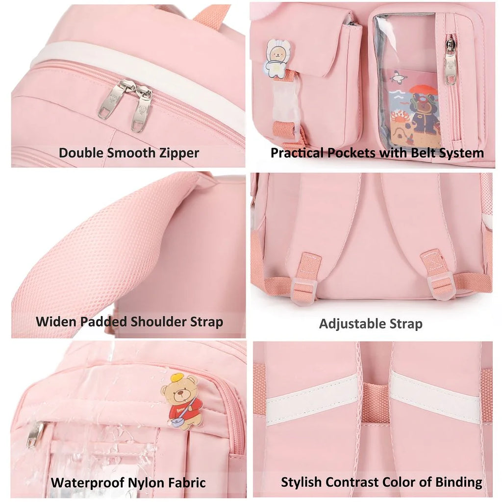 Pink 16 Inch Laptop Backpack U9891