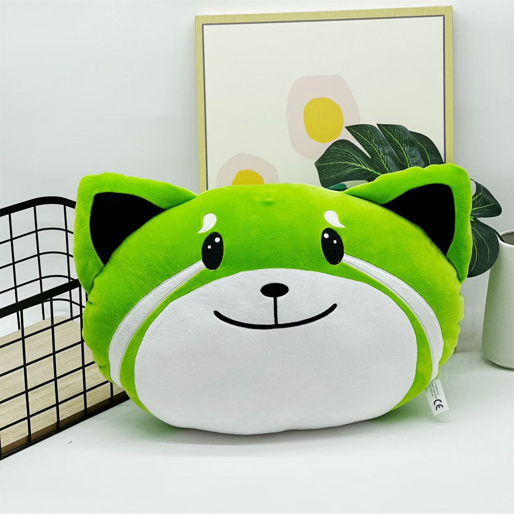 Green Foxes Plush Stuffed Animal Pillow B258