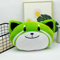 Green Foxes Plush Stuffed Animal Pillow B258